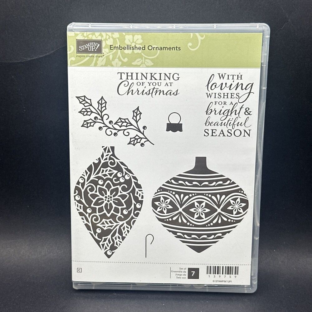 Stampin Up EMBELLISHED ORNAMENTS Christmas Holly Season 139759
